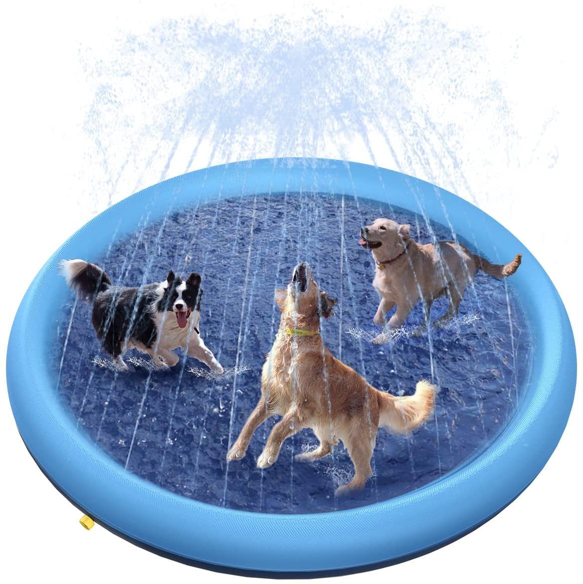 Water Spray Pad for Pet Dog & Kids Raxurt Splash Sprinkler Pad 
